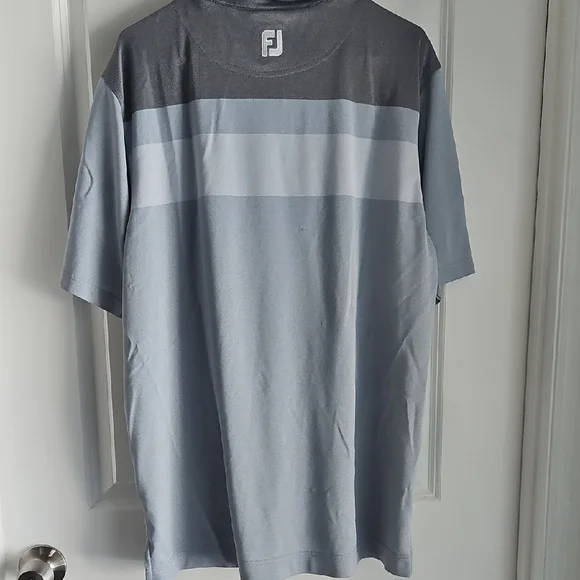 FootJoy Men's Polo in Gray and Blue Tones - Picture 4 of 4